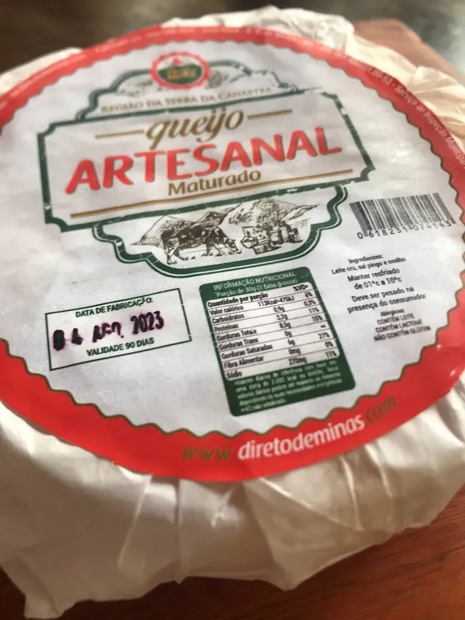 Rótulo de queijo artesanal maturado da Região da Serra da Canastra